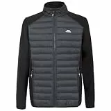 Trespass Saunter, Black, M, Warme Fleecejacke mit Kapuze 300g/m² für Herren, Medium, Schwarz