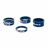 XLC Lenkkopferweiterung A-Head Spacer-Set AS-A02 3x5/1x10/1x15 mm 1 1/8 Zoll, blau, 2500531509