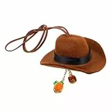 SOLUSTRE Rückspiegel-dekor Auto-zubehör Cowboyhut-anhänger Handgefertigter Mini-filzhut Auto-innenausstattung Ländliche Innenausstattung Feng-shui-ornament Für Wohlstand