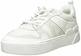Lacoste Damen Low-Top Sneaker L002 0722 1 CFA, Frauen Halbschuhe,Laufschuhe,schnürschuhe,schnürer,Plateausohle,Sportschuhe,Weiss (21G),39 EU / 5.5 UK