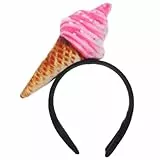FRCOLOR Damen Haarreif Mit Eiscreme Motiv Lustiges Stirnband Für Make-up Spa Und Party Leichtes Haarband 8.07X6.22X1.18 Zoll Stilvolles Haarschmuck Accessoire Für Alltag Und Fest