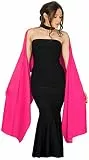 BlackButterfly Satin Hochzeit Brautjungfer Abschlussball stahlen Schärpe Schalverpackung Schal (Rosa, Einheitsgröße)