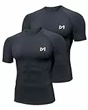 MEETYOO 2 or 3 Pack Compressionsshirt Herren & Sport Shirt Kurzarm–Atmungsaktiv, Feuchtigkeitsableitend, Schnell Trocknend, Ideal für Fitness und Alltag