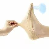 JARSEEN 4Paar Damen Füßlinge Atmungsaktiv Baumwolle Unsichtbare Sneakers Socken mit Rutschfest Silikon (4Beige, EU 35-38)