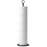 Toilettenpapierhalter-Ständer, freistehender Toilettenpapierhalter mit Reservefunktion, Edelstahl-Klopapierhalterständer für Badezimmer, bietet Platz für 4–6 Rollen