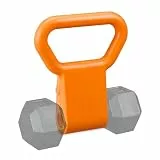 Relaxdays Relaxday Hantelgriff Adapter, Hantelgriff für Kurzhanteln, Hantelhalterung, Kunststoff, HxBxT: 28 x 23 x 7 cm, orange