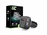 Green Cell KFZ-Ladegerät 2-Port Zigarettenanzünder USB Auto Adapter Handy Ladegerät Car Charger Power Delivery Ultra Charge kompatibel mit iPhone Samsung Xiaomi GPS (48W, USB-C USB-A)