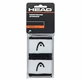 HEAD Wristband Striped 2.5 inch, Black/White