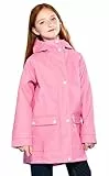 SOLOCOTE Kinder Regenjacke mit Kapuze gefüttert Gummi Regenmäntel für Mädchen Jungen Wasserdicht Winddicht Größe Rosa 7-8Y