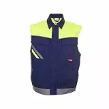 Planam 2463052 Visline Weste, Marine/Gelb/Zink, Größe L