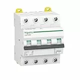 Schneider Electric FI-/Leitungsschutzschalter Acti9 iC60N, 4-polig, 16A, C-Charakteristik, 30mA, Typ A, 6kA, Artikelnummer A9D67416