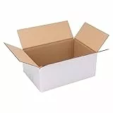 verpacking Faltkartons 250 x 175 x 100 mm KK 24 Weiß [Größe und Stückzahl wählbar] 1-wellig kleine Kartons 25 Stück