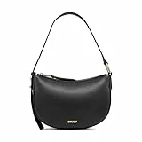 DKNY Damen Scarlett Slouchy Umhängetasche Tragetasche, Schwarz/Gold