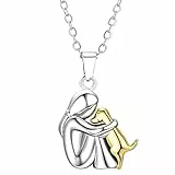 Halskette aus 925er Sterlingsilber mit Hundeanhänger für Damen, Mädchen, Schmuckgeschenk für Tierliebhaberinnen, Erinnerungsstück an Haustiere, Emotionaler Charme