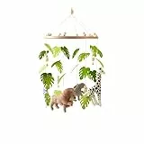 let's make Mobile Baby Windspiele, Tierchen Waldtiere Bettglocke aus Filz Babybett Bettglocke Anhänger Mobile Babyzimmer Deko Neugeborenen Geschenk für Baby Jungen und Mädchen