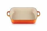 Le Creuset Signature Gusseisen-Bratreine, 33 cm, Rechteckig, Für alle Herdarten und Induktion geeignet, Volumen: 4,9 l, 3,85 kg, Ofenrot, 20184330902422