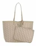 Lacoste Zely - Shopper mit Pouch 35 cm mono irish cream farine