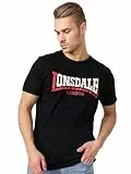 Lonsdale Herren T-Shirt Normale Passform Two Tone XL, Black