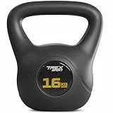 TREX SPORT Kettlebell 16kg TX-016CKB | 6kg, 8kg, 10kg, 12kg, 20kg Kugelhantel & Kugelgewichte für Ganzkörper-Workout | rutschfester Griff, bodenschonend