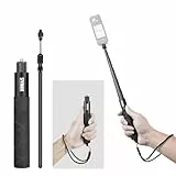 SYMIK Unsichtbarer Selfie-Stick für Insta360 (70 cm / 27,6 Zoll), Verlängerungsstab aus Aluminiumlegierung, tragbare ausziehbare Einbeinstativstange für Insta 360 X5 X4 Air X3 ONE X2 für DJI Osmo 360