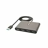StarTech.com USB 3.0 auf Quad HDMI Adapter, USB 4x HDMI Monitor Konverter für Windows(macOS/ChromeOS/Linux nicht unterstützt)