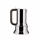 Alessi Espressomaschine 6 Tassen für Induktion, Edelstahl, silber, 15.5 x 13.5 x 27 cm, 9090/6