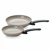 Fissler Ceratal® Evo Classic Pfannen-Set 2-teilig (24 + 28 cm, Warmgrau) – Made in Germany, Keramikpfannen hergestellt ohne PFAS/PTFE, CookStar® Boden