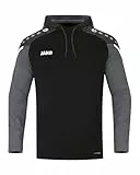 JAKO Herren Kapuzensweatshirt Performance, Schwarz/Anthra Light, XL