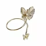 minkissy Nagel-schmetterlings-ornamente Fingernagel-öffnungsring Aus Strass Nagelring Für Frauen Nagelkunst-anhänger-finger Nail Art Ringe Schmuck Nail Art Charme Zirkon Fräulein Kristall