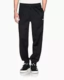 Armani Exchange Men's Cuffed Leg Side Stripes Detail, Sweatpants, Black, S