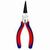 INGDAUM® Rundzange, 160 mm, mit 2-Komponenten-Griffen blau-rot für Reparaturen, Montagen, Biegen und Schneiden