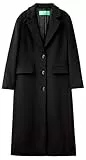 United Colors of Benetton Damen 28HFDN069 Mantel, Schwarz, 40