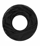 Majea Loop Cary Basic Schal Tuch Damen-schal Schlauchschal Rundschal Halstücher uni unifarben Loopschal einfarbig (880005) (schwarz 1)