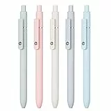 erofa Zennyth 5 x Gelstifte, schnell trocknende Tinte, schwarze Nachfüllminen 0,5 mm feine Spitze, Premium-Druckkugel-Gelstifte