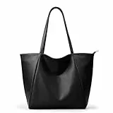 KALIDI Handtasche Damen Shopper Tasche Tote Bag PU Leder Große Schultertasche mit Reißverschluss für Arbeit,Einkauf，Schule
