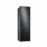 Samsung Bespoke Kühl-Gefrier-Kombination, Kühlschrank mit Gefrierfach, 203 cm, 387 l Gesamtvolumen, 114 l Gefrierteil, AI Energy Mode, Black Steel, RL38C7B5BB1/EG