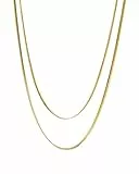 Purelei Two Layers Kette Damen (Gold) – Halskette Damen aus langlebigem Edelstahl – Wasserfeste Kette mit Anhänger – 40-45 cm Länge verstellbar – Halskette für deinen individuellen Look