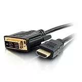 C2G 2 m HDMI-zu-DVI-D-Hochgeschwindigkeits-Digitalvideokabel, DVI-zu-HDMI-Monitoradapterkabel, Full 1080p HD, geeignet für PS4, Xbox One, Blue Ray, DVD, Dell-Dockingstationen und mehr