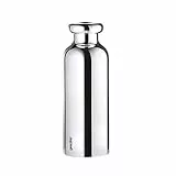 Guzzini - On The Go, ENERGY Thermosflasche, Trinkflasche Edelstahl - Chrom, Ø 7,3x h21,2 cm | 500 cc - 11670016, Verchromt