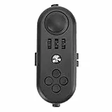 Fdit Tragbares Angstsensorisches EDC-Spielzeug für Stressabbau - ADHS Autismus Sensorisches Fidgets Controller Pad für Erwachsene (3 Ganz Schwarz)