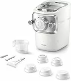 Philips Nudelmaschine Serie 7000 - ProExtrude-Technologie, Vollautomatisch, Perfekte Mischtechnologie, 6 Formscheiben, Weiß (HR2660/00)