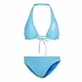 adidas Damen Halterneck Bikini Einteiliger Badeanzug, Blue Burst, L