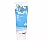 Panaceo Care Zeolith Zahncreme 75ml - Natürliche Zahnpflege mit Bio-Minzöl & Aloe Vera, Zahnpasta ohne Titandioxid & ohne Fluorid, frischer Atem garantiert & vorbeugend gegen Karies, 100% Vegan