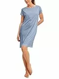 CALIDA Deepsleepwear Cooling Nachthemd Damen, natürliche Thermoregulierung, stoppt Überhitzung Aura Blue 44-46