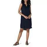 Amazon Essentials Damen Ärmelloses gewebtes Etuikleid, Marineblau, L