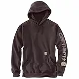 Carhartt Herren Loose Fit Midweight Logo Sleeve Graphic Sweatshirt, Dark Sepia, M EU