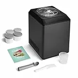 SPRINGLANE Eismaschine & Joghurtbereiter Erika 2,5 L mit selbstkühlendem Kompressor 250W, Eiscrememaschine Edelstahl mit Kühl- und Heizfunktion, inkl. Rezeptheft (Erika + 4 Behälter Mini 400ml Grau)