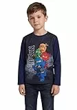 Kabooki LEGO® NINJAGO® Langarmshirt für Jungen - T-Shirt mit großem Ninja-Print | Weiche Baumwolle/Polyester für leuchtende Farben | Ideal für den Alltag