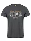 ROADSIGN australia Herren T-Shirt mit Outback Print, sportlicher Look, ideal für Freizeit & Urlaub anthrazit, 3XL