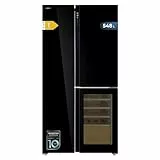 Cecotec Kühlschrank 3 Türen Bolero CoolMarket TDW 548 Black Glass E, Klasse E, 548 L, T-Tür Design, Inverter Plus Kompressor, Total No Frost, Metal Cooling, Multi AirFlow, Fast Cooling & Freezing